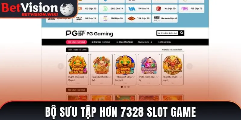 Bộ sưu tập hơn 7328 slot game