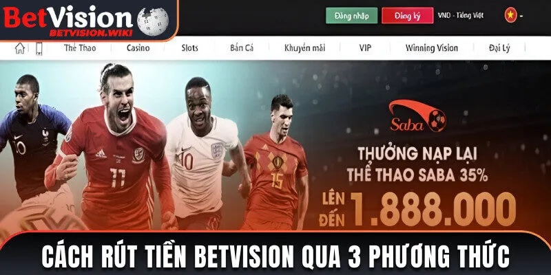 Cách rút tiền Betvision