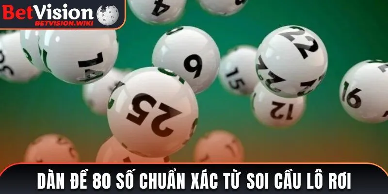 Dàn Đề 80 Số chuẩn xác từ soi cầu lô rơi