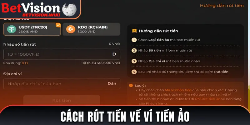 Hướng dẫn cách rút tiền về ví tiền ảo nhanh chóng