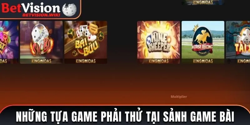 Những tựa game phải thử tại sảnh game bài
